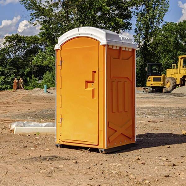 how often are the porta potties cleaned and serviced during a rental period in Moville IA